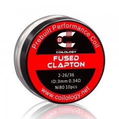 Pack 10 Fused Clapton Coilology - 0.34 ohm