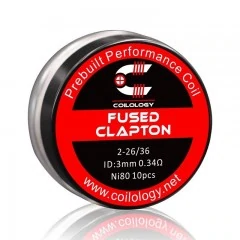 Pack 10 Fused Clapton Coilology - 0.34 ohm