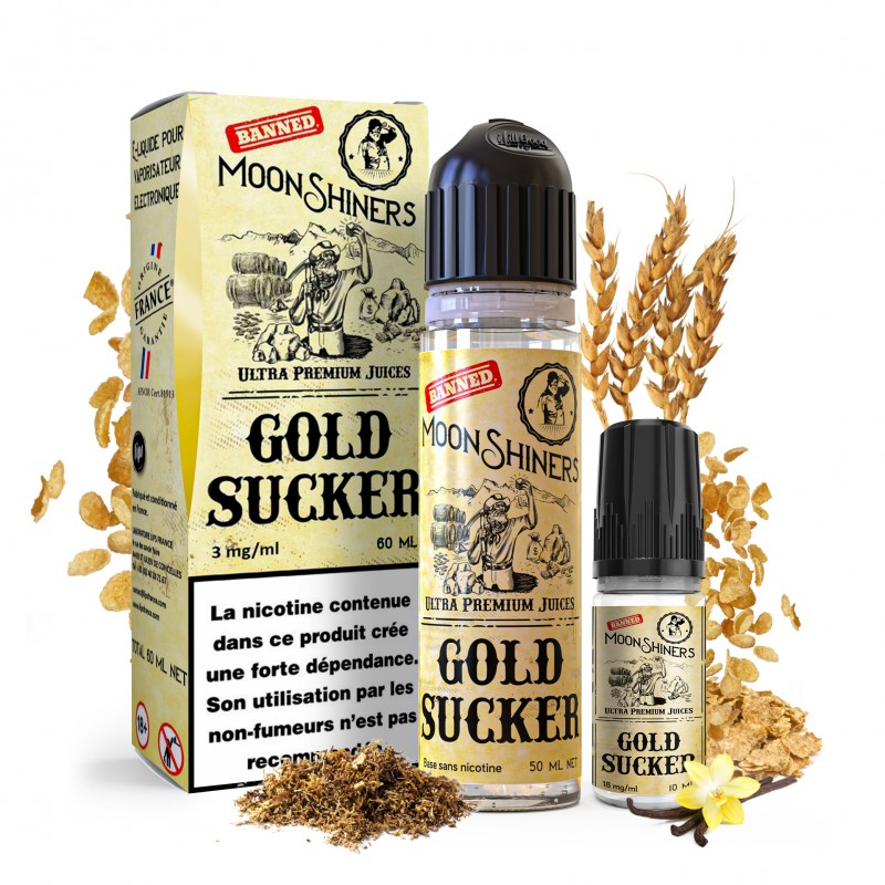 Packs Gold Sucker - 60ml - 3mg/ml par Moonshiners