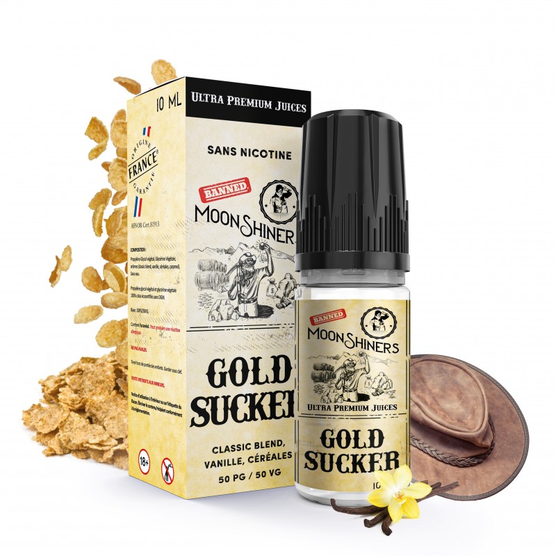 E-liquides Gold sucker - 10ml - 12mg/ml par Moonshiners