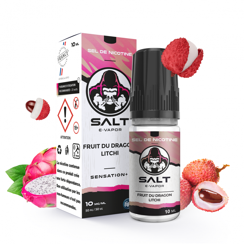 E-liquides Salt E-vapor Fruit du dragon - litchi - 10ml - 10mg/ml par Salt E-Vapor
