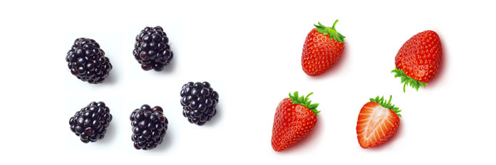 Un délice fruité à base de fraise de lune et de mûre boysenberry