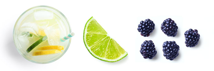 Une limonade au citron et des framboises bleue pour une vape désaltérante