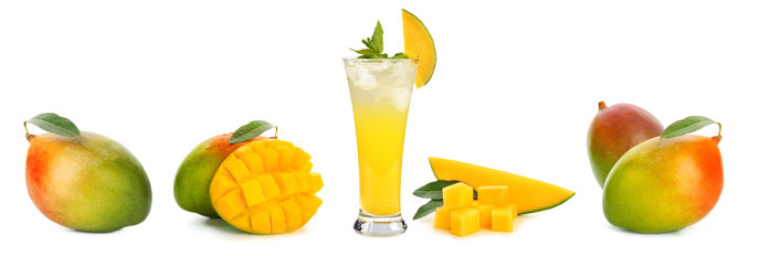 un e-liquide boisson cocktail au bon gout de mangue
